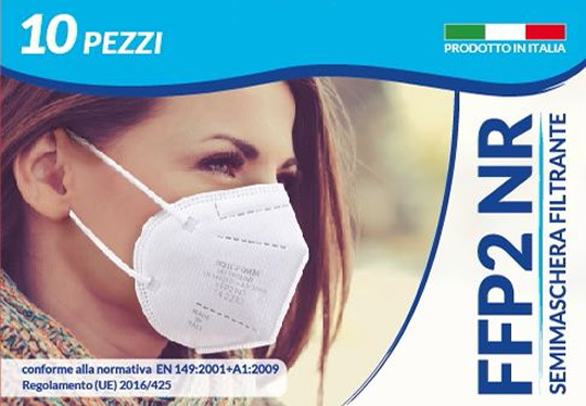 Nuove mascherine FFP2 NR D CE 2233 - Confezione 10 pz